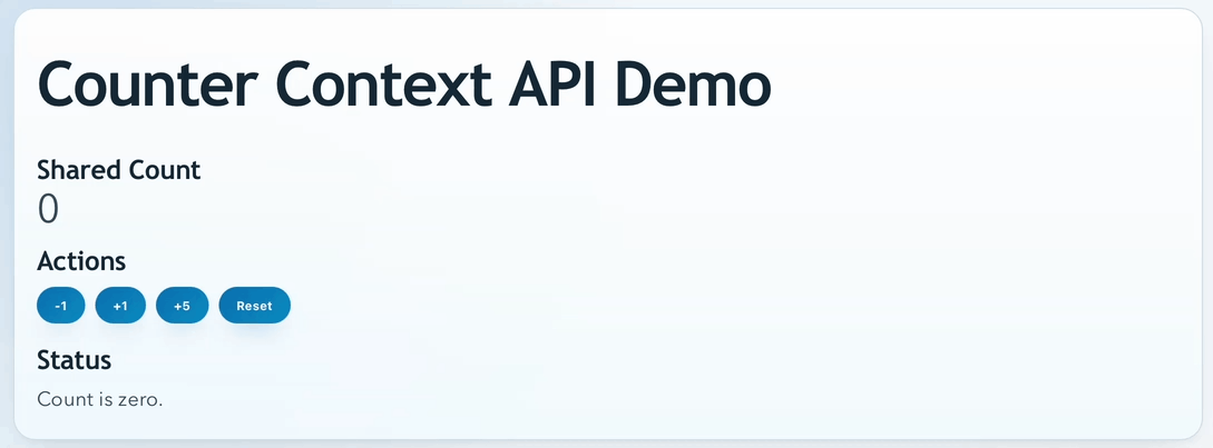Rikam Palkar Context API output
